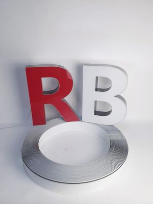 30 metros Canal de señalización de interior al aire libre Canal de letras Trim Cap