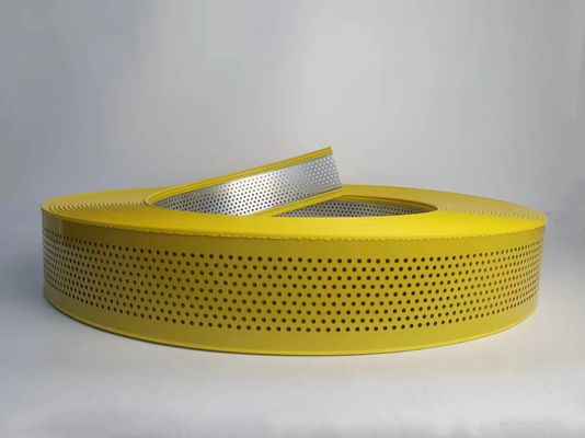 Círculo de canal de aluminio amarillo perfil de flexión flexible con agujero para aplicaciones de bordes elegantes