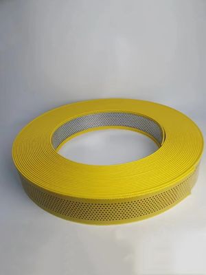 Círculo de canal de aluminio amarillo perfil de flexión flexible con agujero para aplicaciones de bordes elegantes